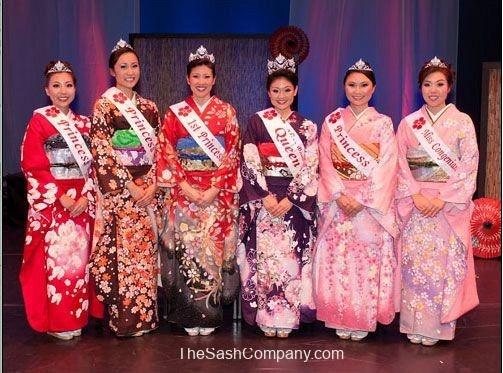 Cherry Blossom Festival Hawaii Queen and Her Court Sashes