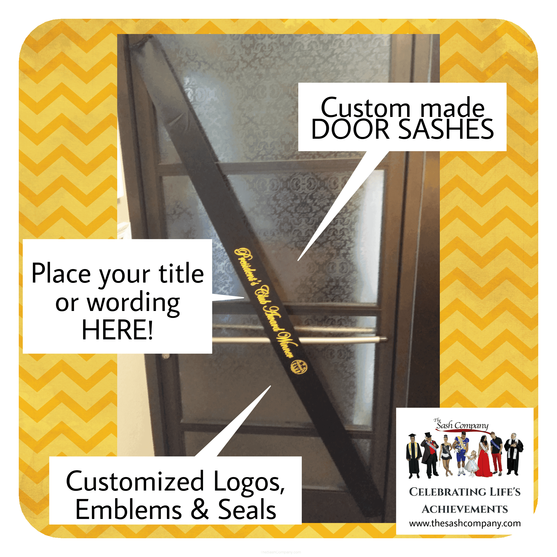 Custom Made Ribbon DOOR Sashes