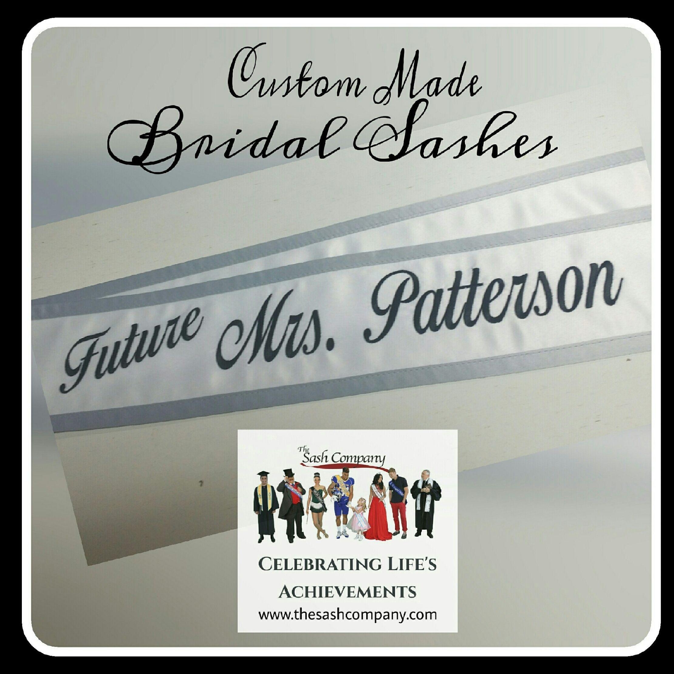 Custom Made Bridal Sashes