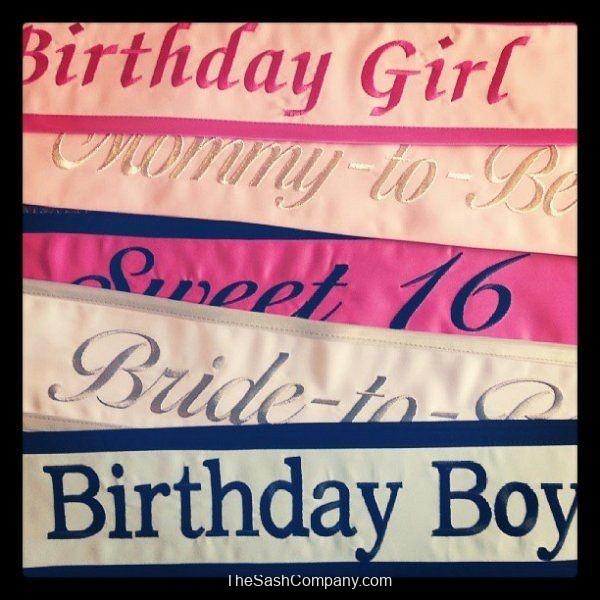 Sashes for All Occasions