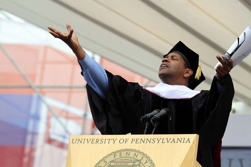 Denzel Washington at the University of Pennsylvania 1