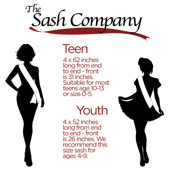 Official Miss America Little Sisters State & Local Pageant Sash teen_and_youth_pageant_sash_transparent_521792650