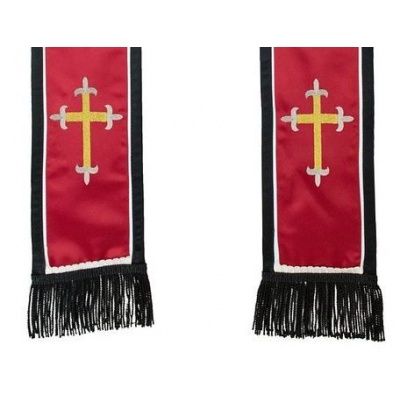 Baptism Stole Cross With Name Date  Red Taufschal Kreuz Rot Andere Farbe
