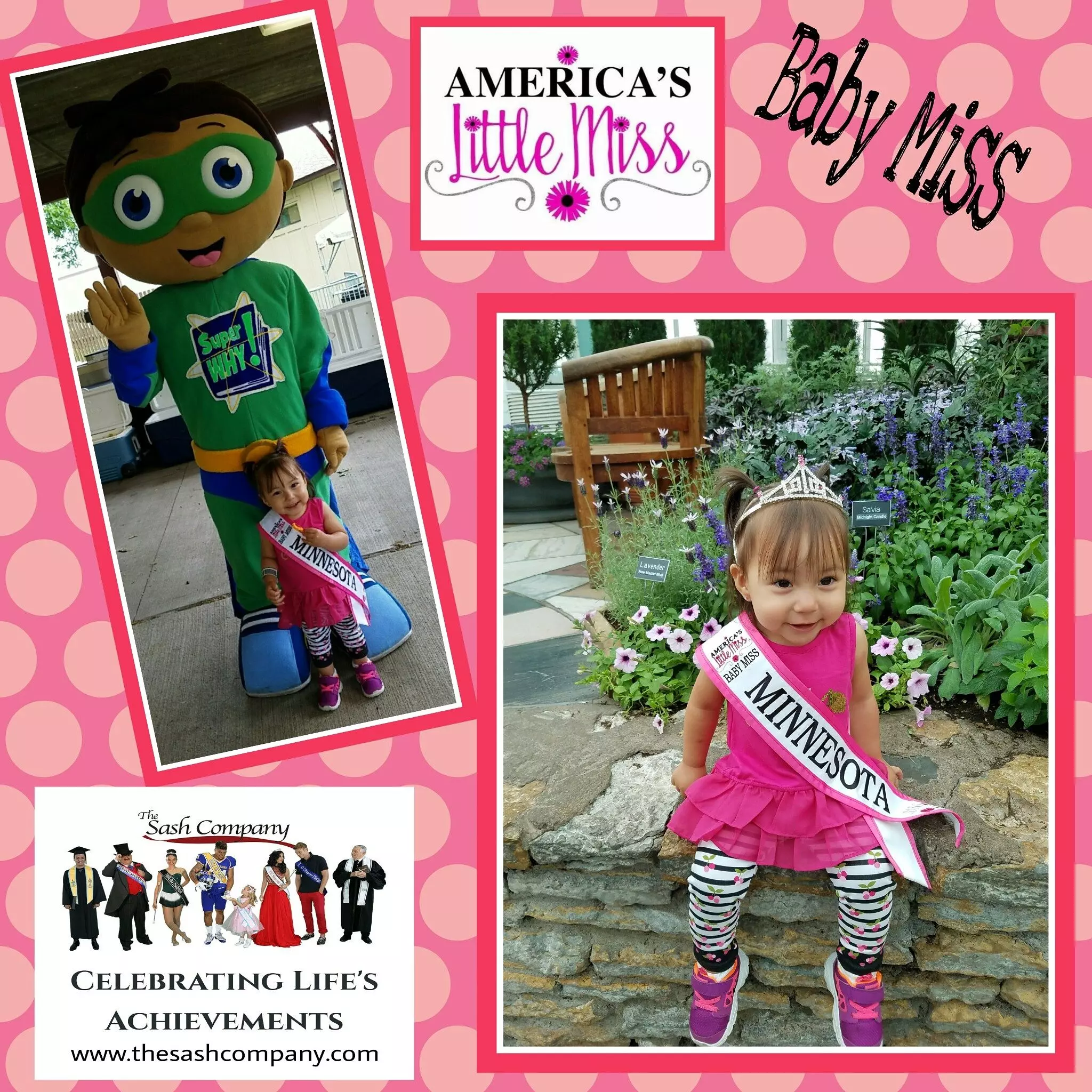 America's Little Miss Baby Miss Minnesota Sash