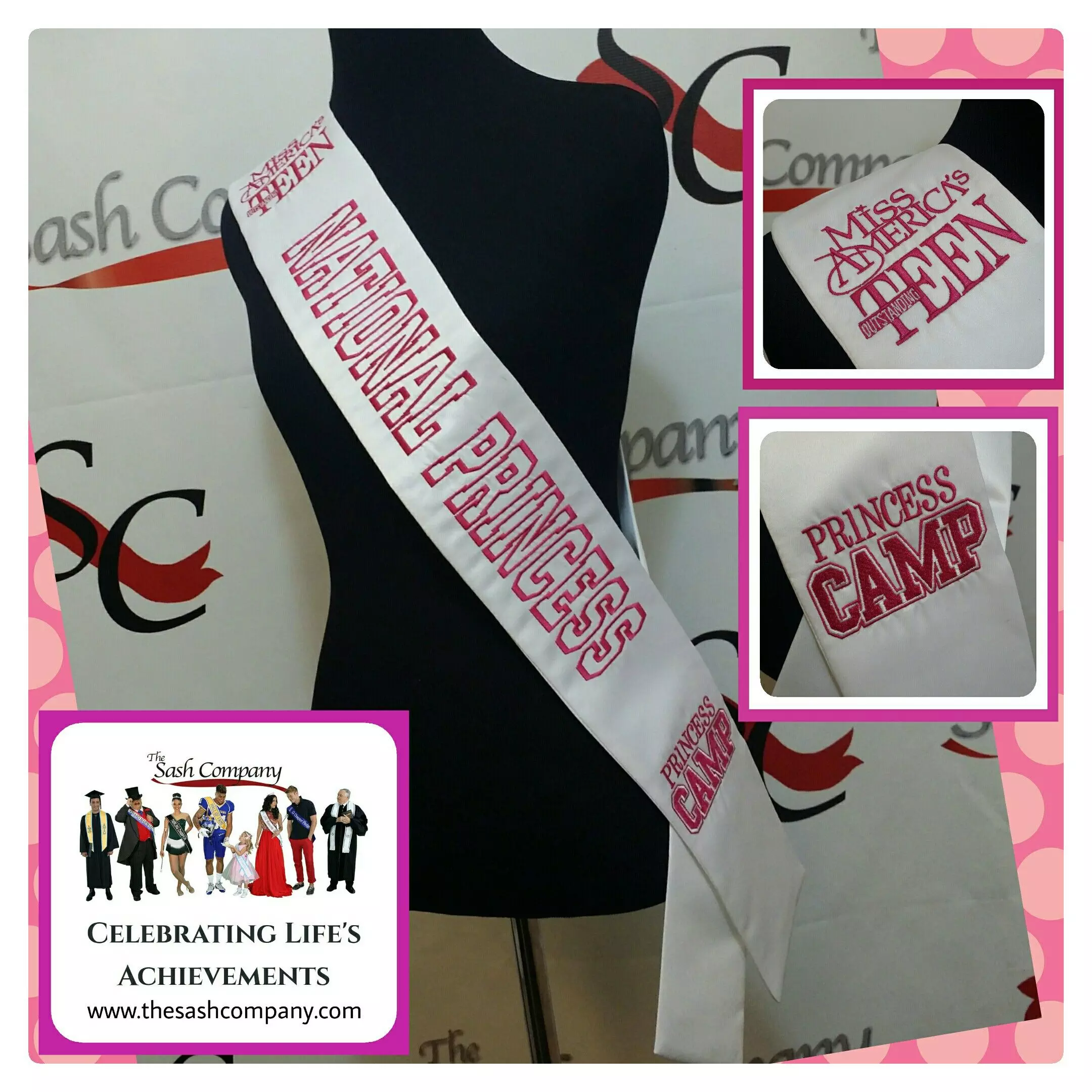 Miss Outstanding Teen National Princess Camp Sashes
