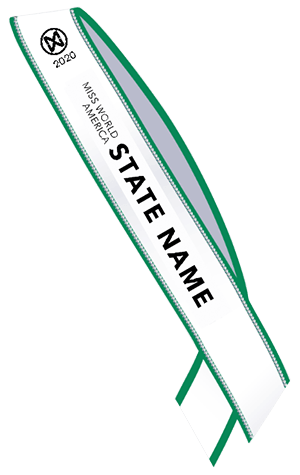 Miss World America State Sash