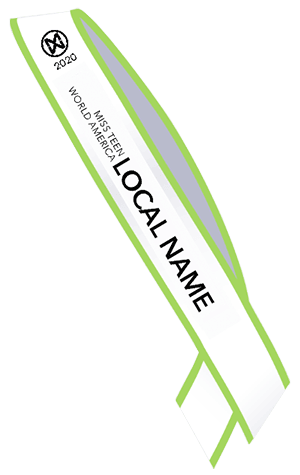 Miss World America Local Teen Sash
