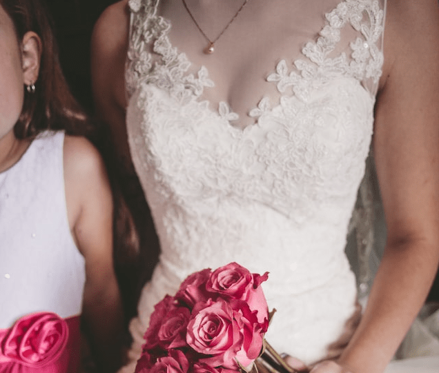 weedding dress flowers